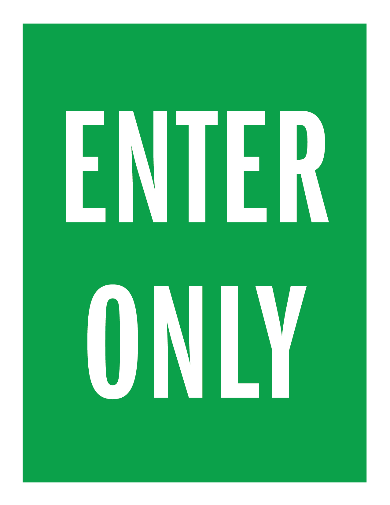 enter only letter-size sign