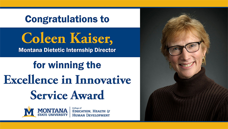 Coleen Kaiser wins Excellence in Innovative Service Award