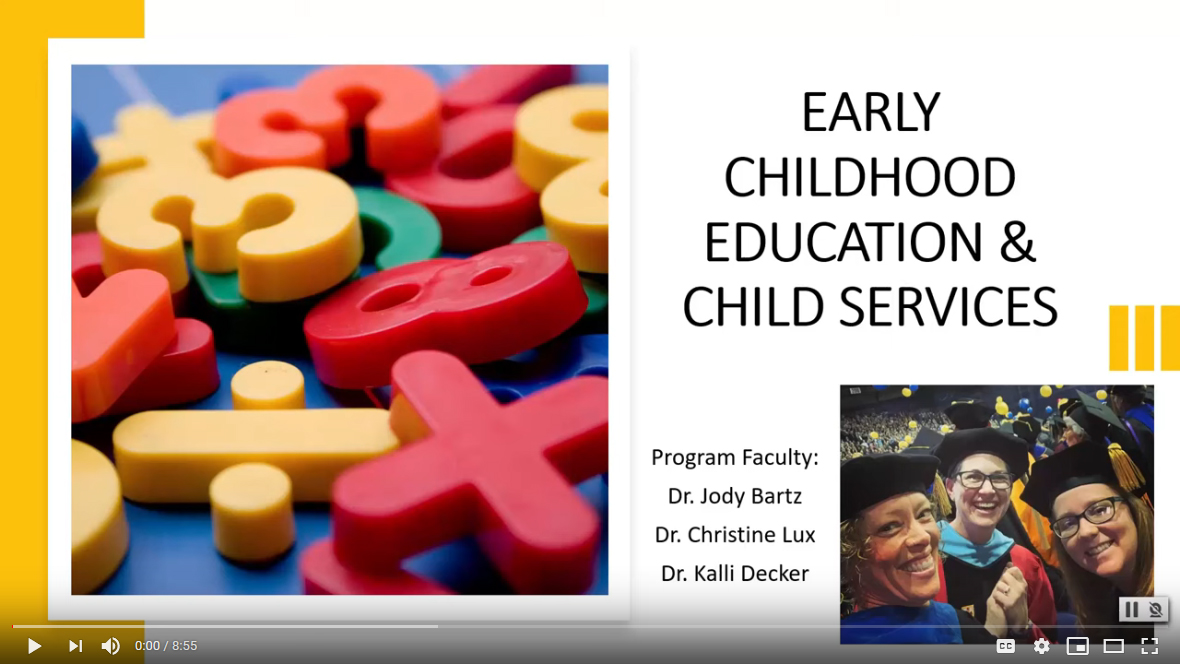 Early childhood education and child services major video