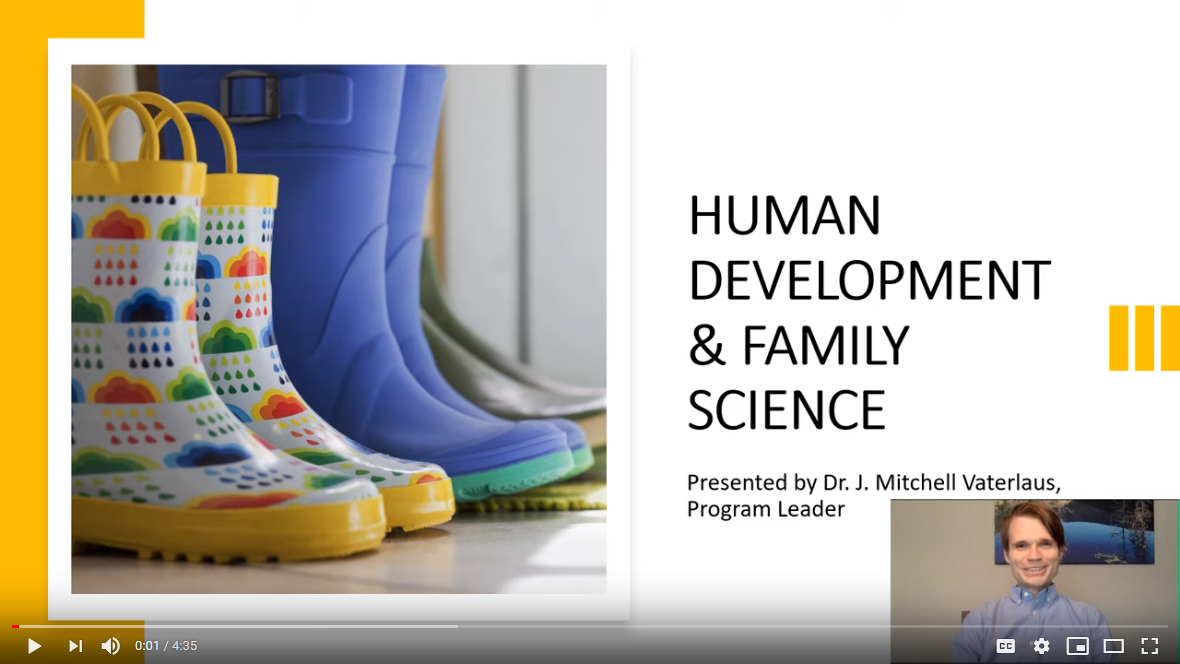 Human development and family science major video