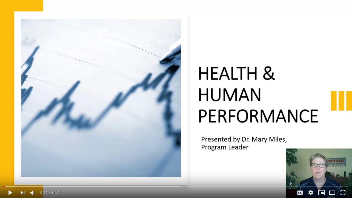 Health and human performance major video