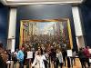 Large piece of artwork in the Louvre directly across from the Mona Lisa.