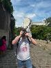 Demetrius White takes a picture in the Montmartre area.