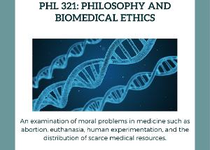 An examination of moral problems in medicine such as abortion, euthanasia, human experimentation, and the distribution of scarce medical resources.