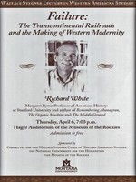Poster of 2006 Stegner Lecture with Richard White