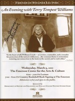 Poster of 2011 Stegner Lecture with T.T. Wiliams