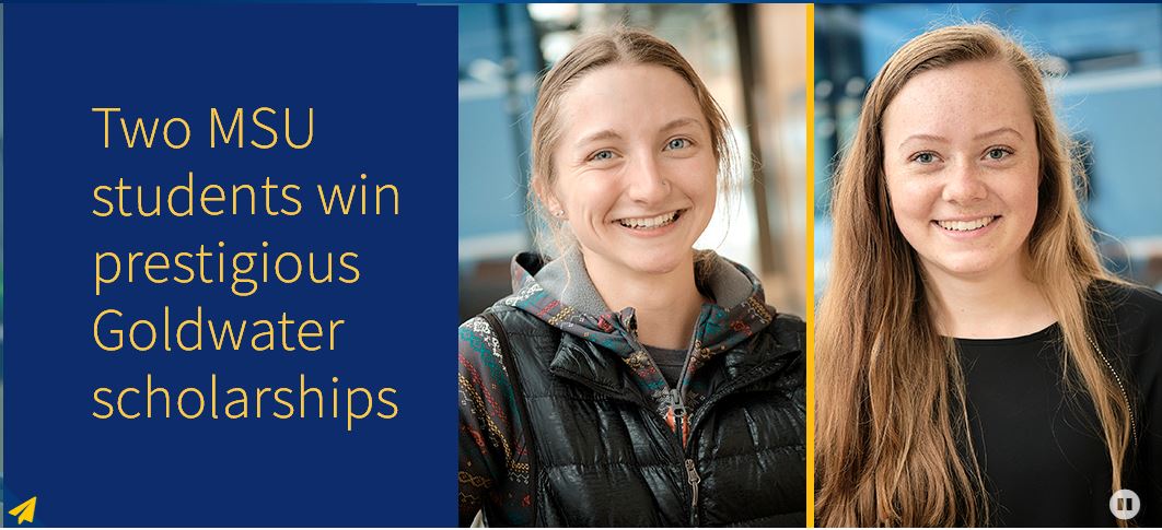Honors students Shannon Hamp and Brooklin Hunt, 2022 Goldwater Scholars
