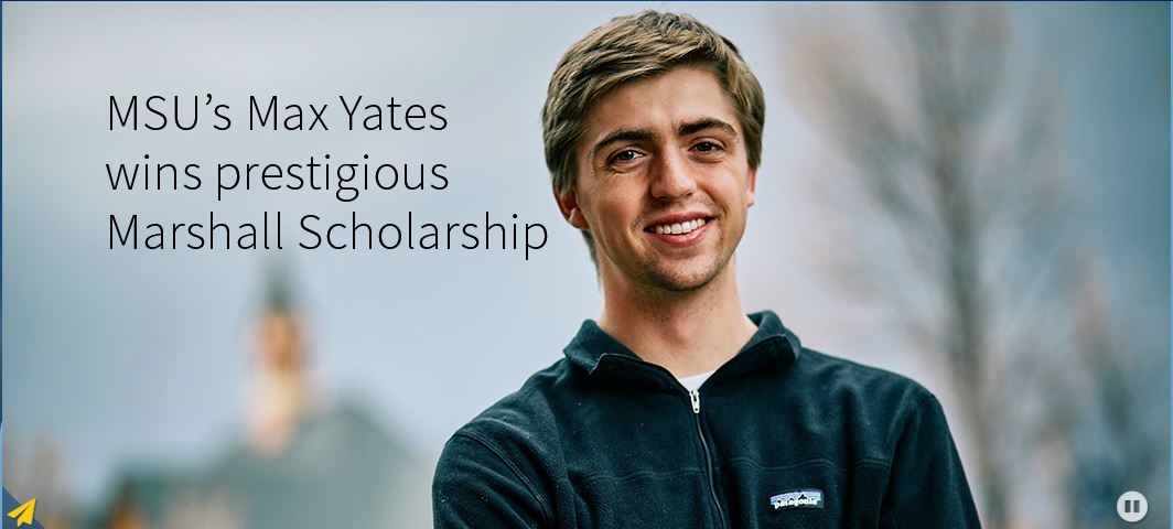 Max Yates, our newest Marshall Scholar