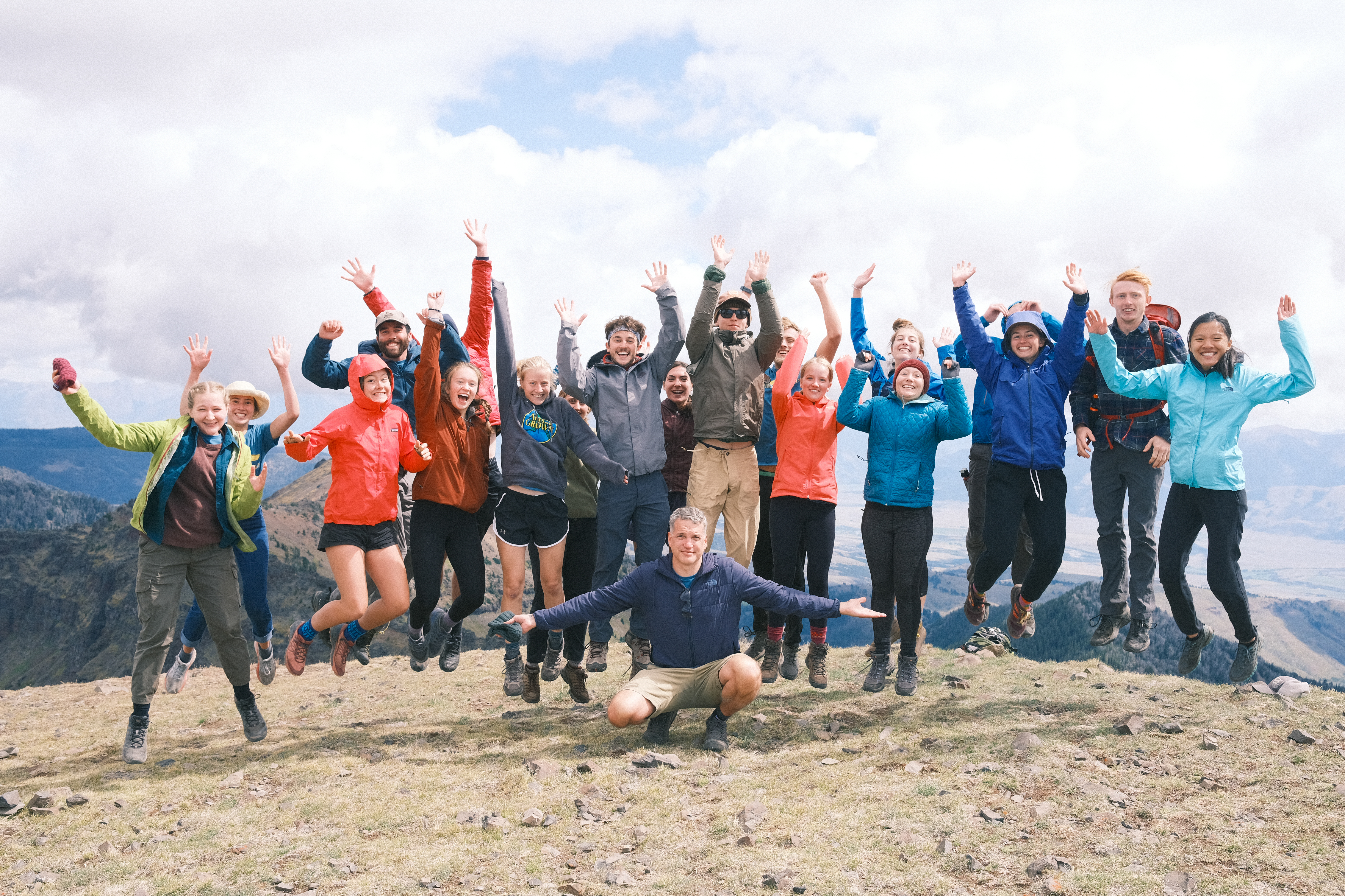 Honors students on Hike and Read in Hyalite Canyon