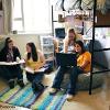 Four Students studying in Hannon Room