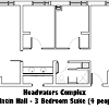 Gallatin Hall 3 bedroom suite floor plan