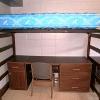 Lofted bed and desk