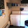A ResLife Apartment laundry facility with washer and dryer