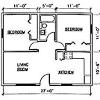 West Side Houses 2 bedroom floor plan.