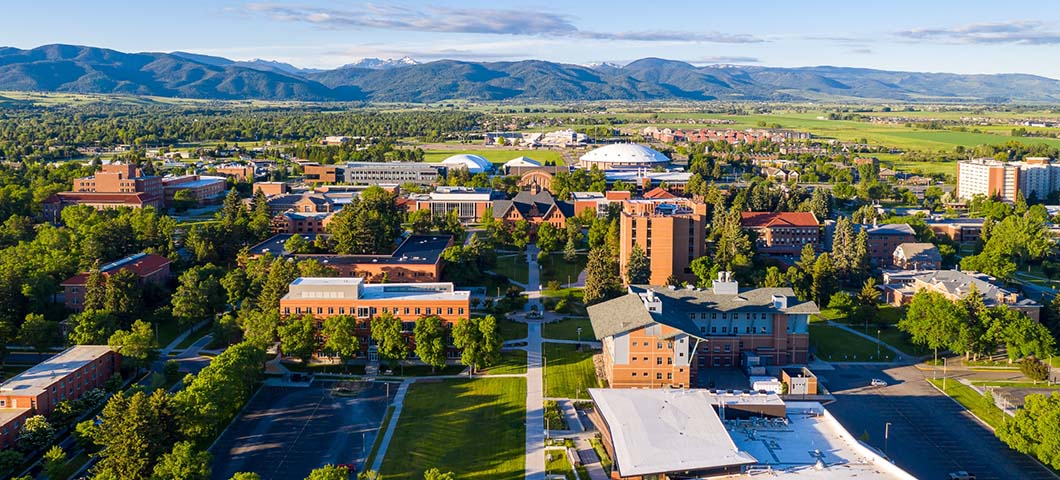 Aerial view of Montana State University