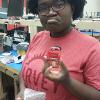 Jessie Nyarko poses with the LiPo battery