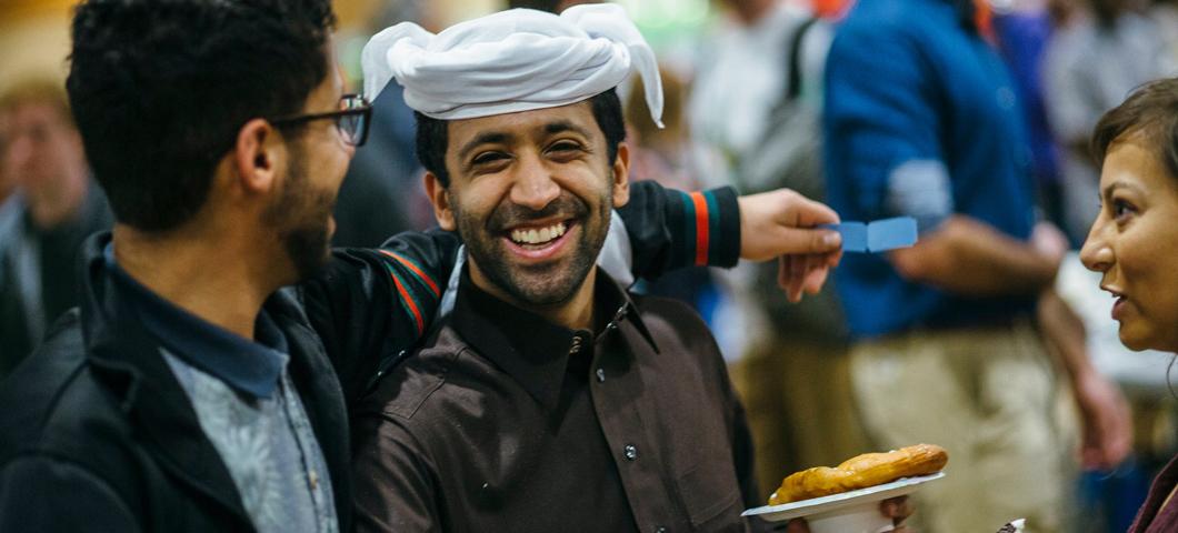 Students enjoy the 34th annual International Food Bazaar
