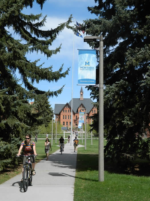 montana hall as viewed from campus