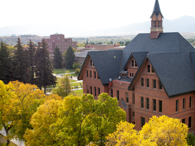 Arial view of Montana Hall