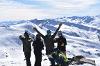 Madison's friend group, "Team America" skiing in the Southern Hemisphere