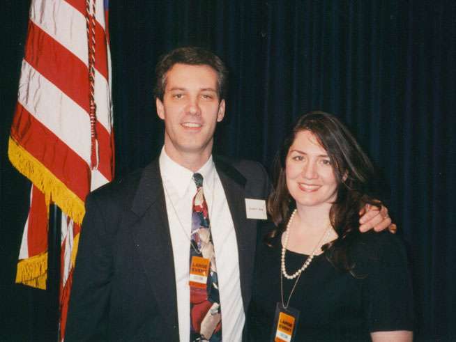 Joseph Shaw & wife at the White House, Feb 1999