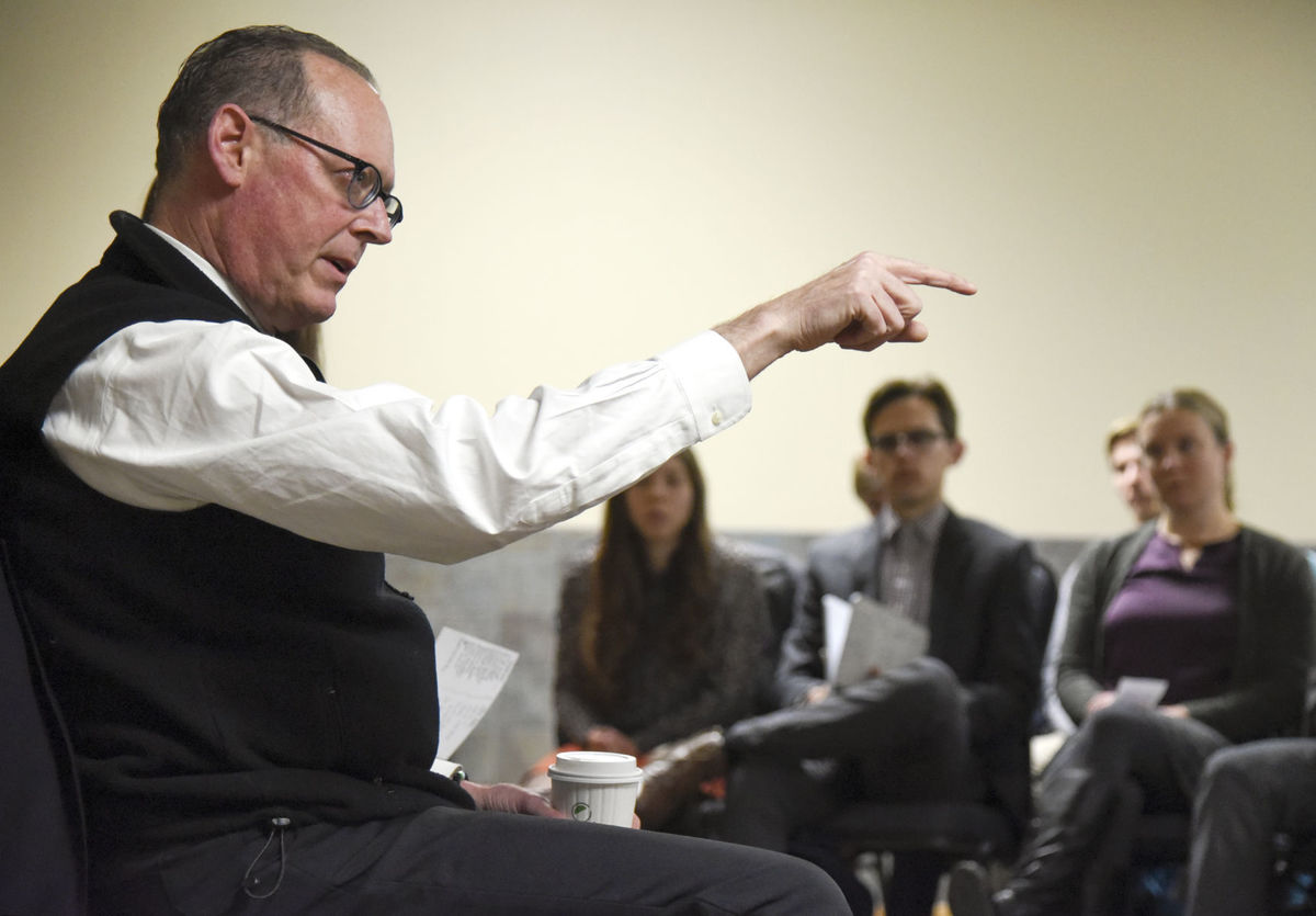 Dr. Paul Farmer, co-founder of the international health organization Partners in Health, speaks at Montana State University on January 31, 2018