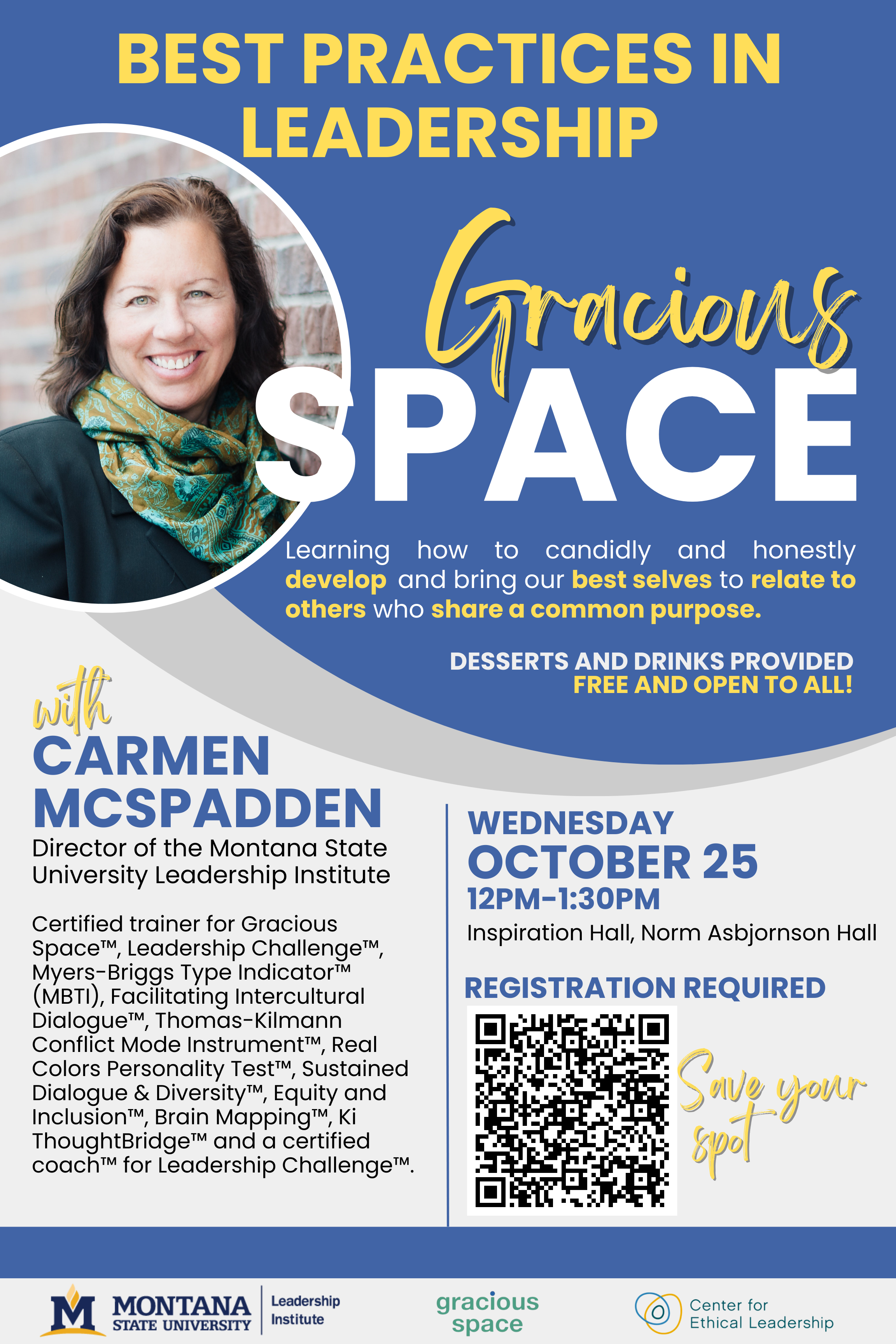 Gracious Space training with Carmen McSpadden in October 2023 poster