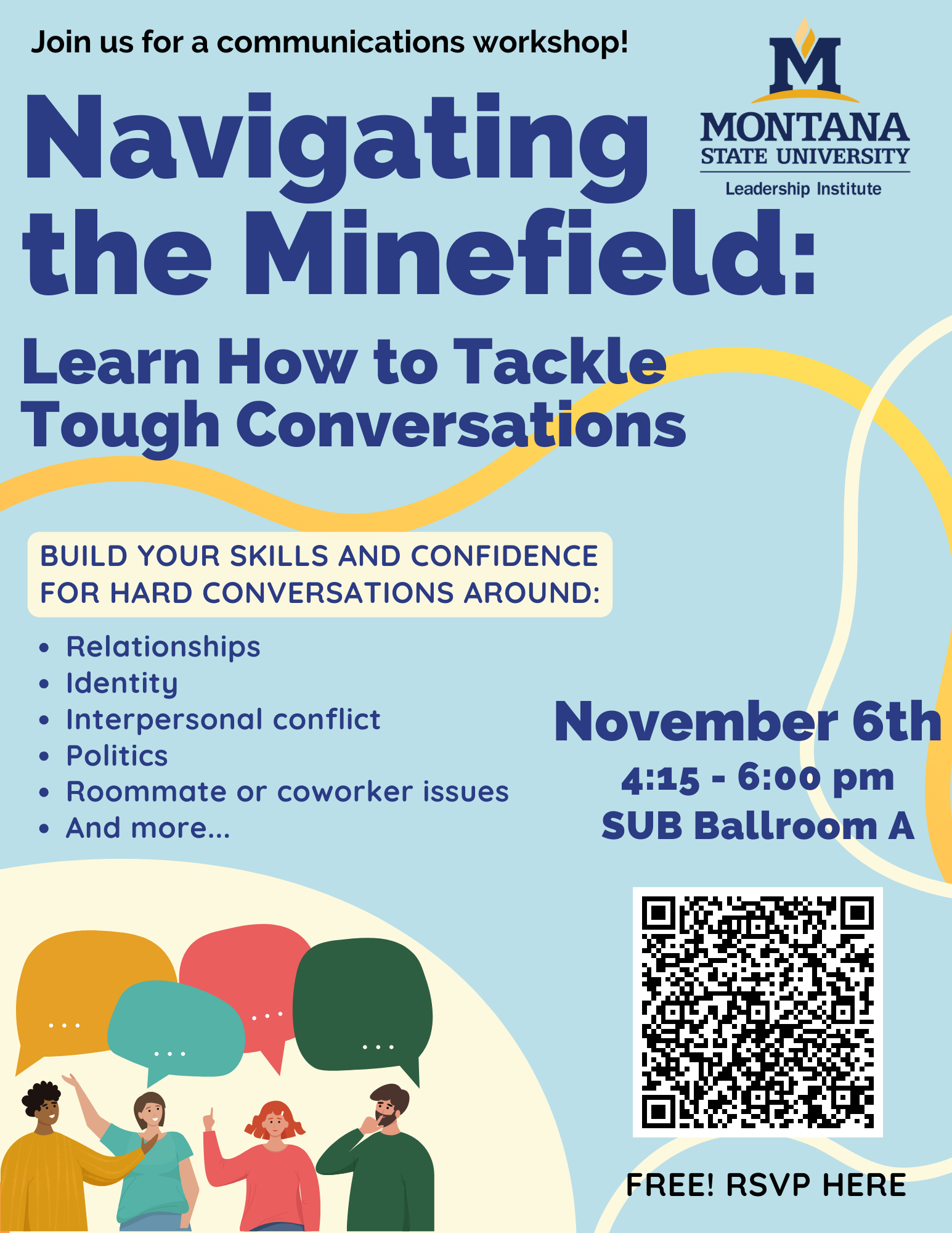Navigating the Minefield: Learn How to Tackle Tough Conversations Poster from event in 2023