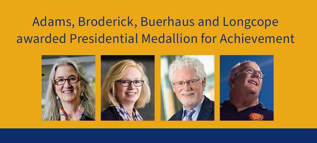 Four professors honored as the first recipients of MSU's Presidential Medallion for Achievement