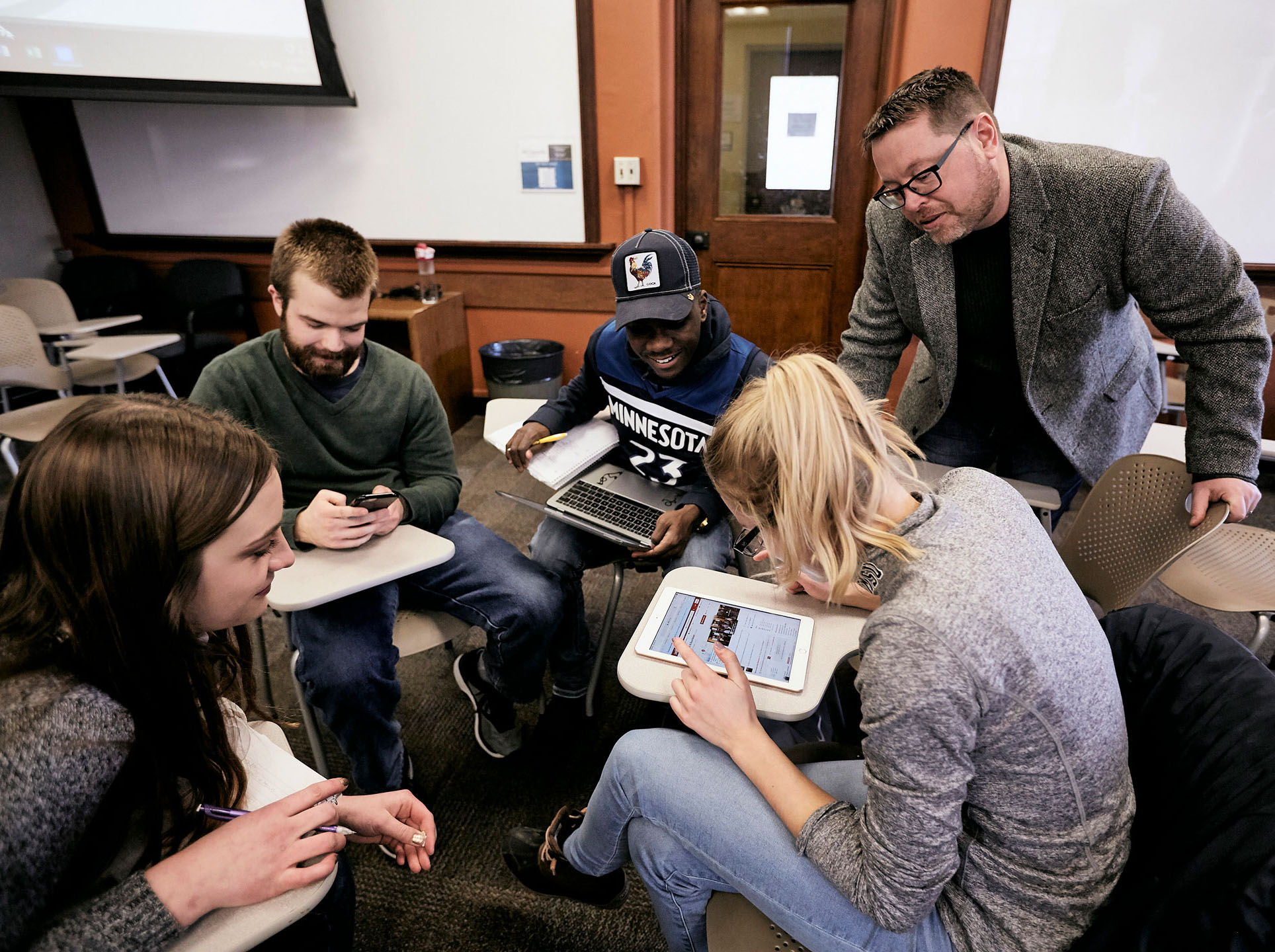 David Parker with political science students