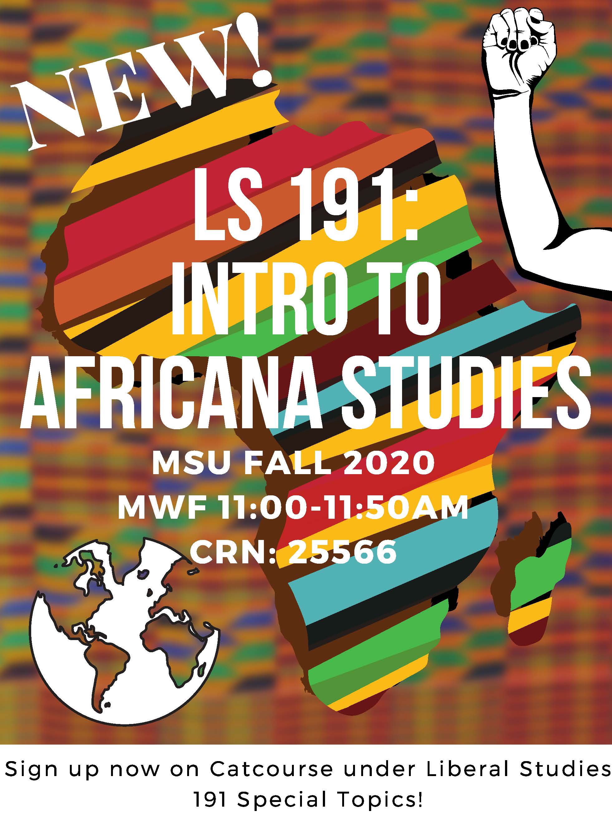 Africana Studies Poster - Title, CRN, etc.