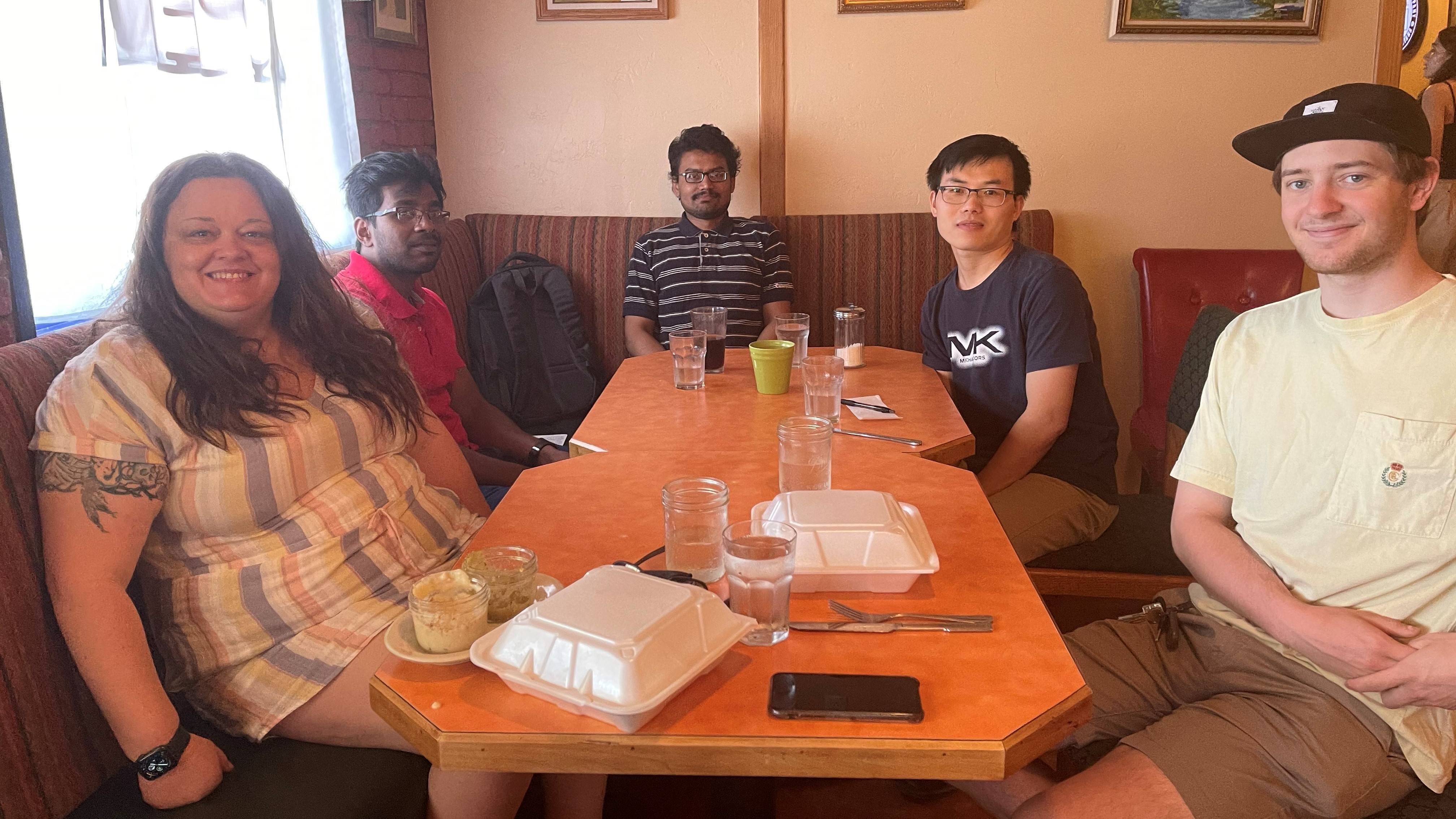 Group lunch at Storm Castle Cafe