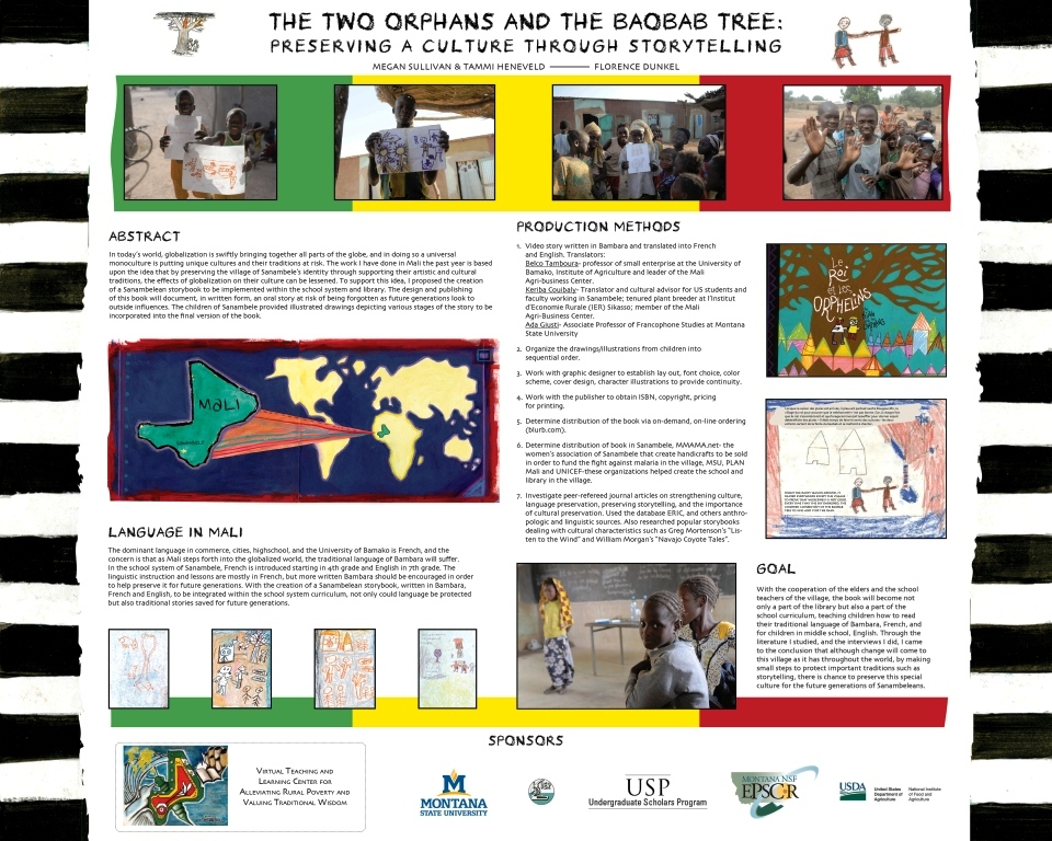 Tammi Heneveld's and Megan Haywood-Sullivan's Story Telling Poster