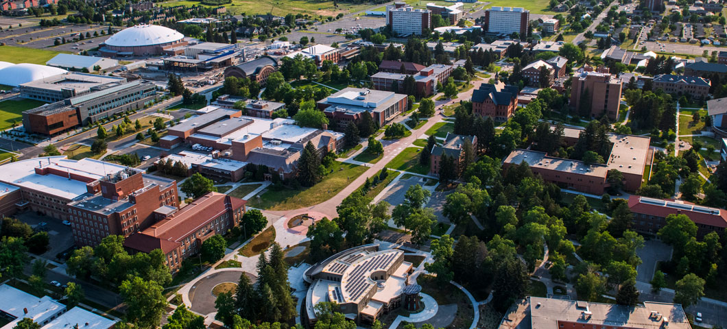 MSU campus aerial shot