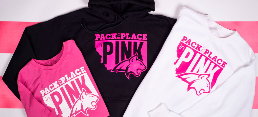 t-shirts created for annual Pack the Place in Pink