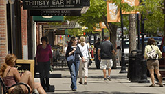 sidewalk in downtown Bozeman