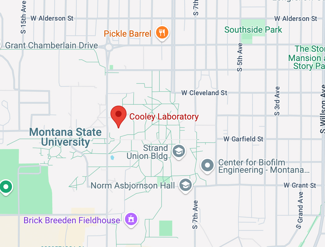 a screenshot of google maps with Cooley lab highlighted