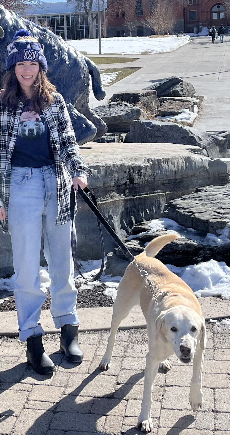a photo of Sami Baker with dog