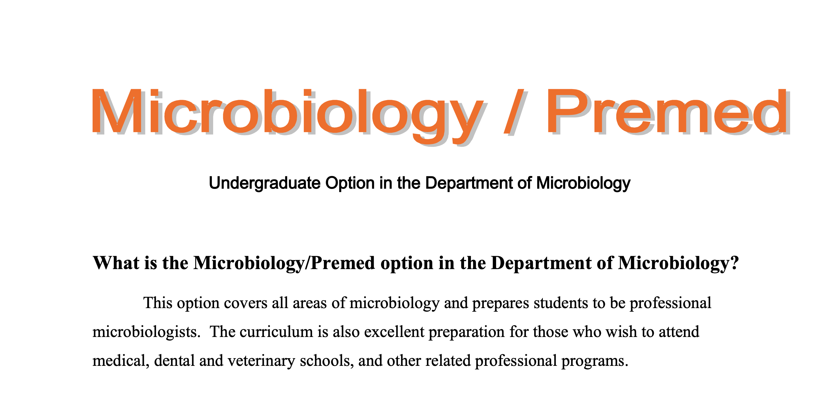 PreMed Brochure