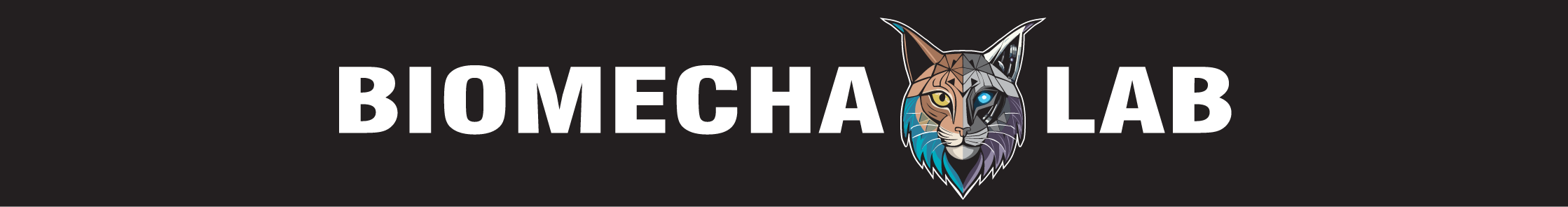 text biomecha lab with bobcat logo