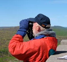 Michael Myers looking through binoculars 