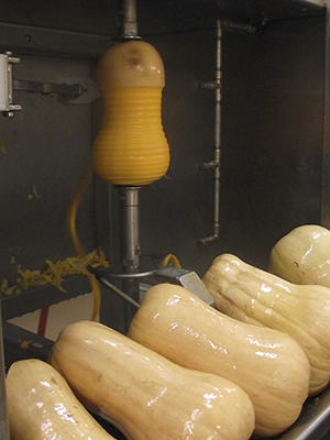 Peeling butternut squash Peeling butternut squash