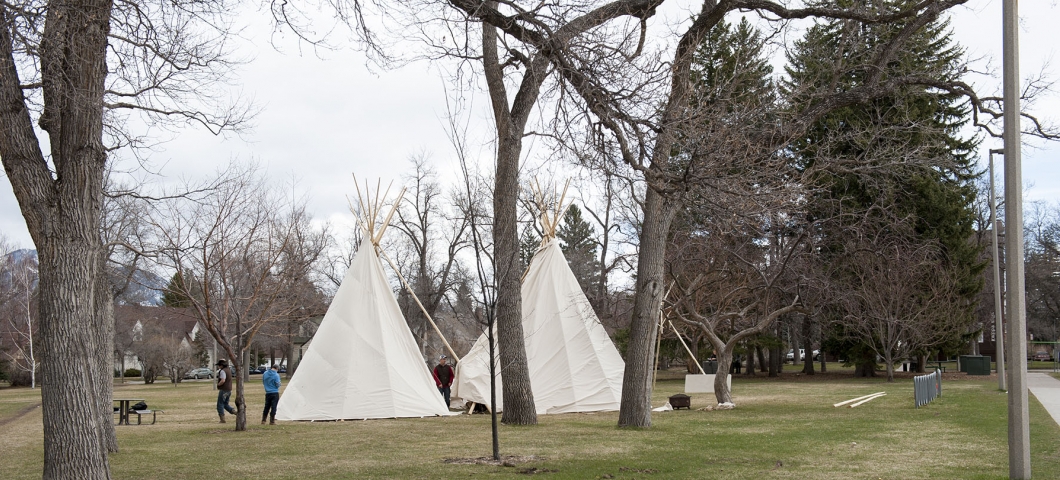 Tipis on MSU grounds