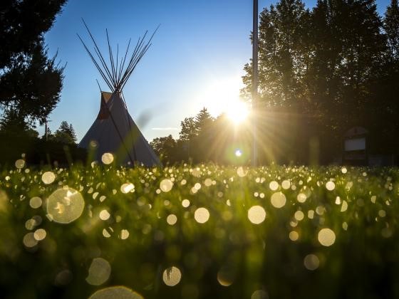 Tipi in the sun
