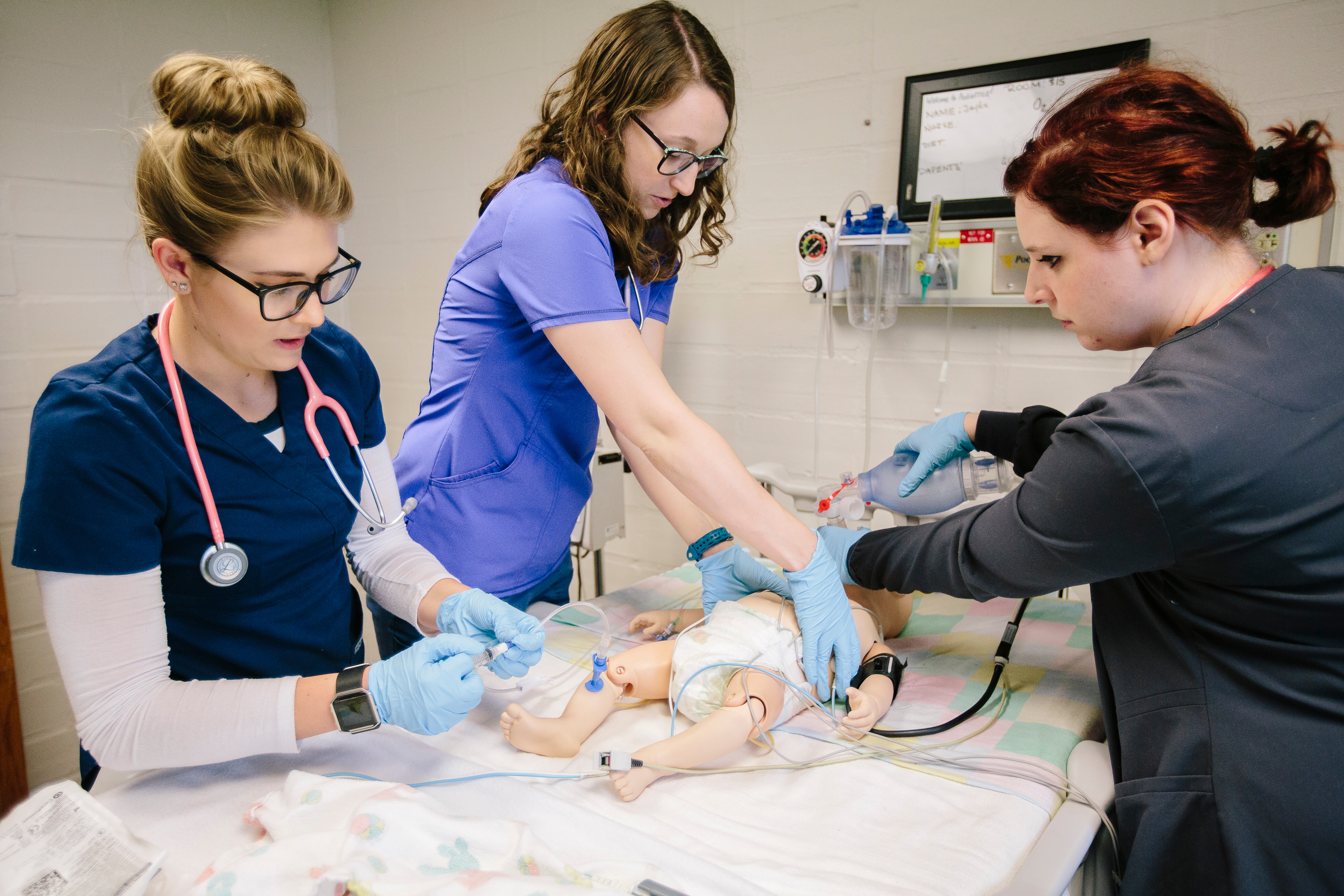 Nursing Students with Sim Baby