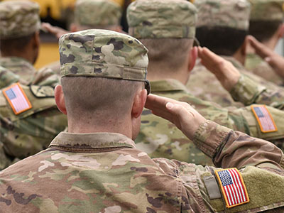 military people saluting