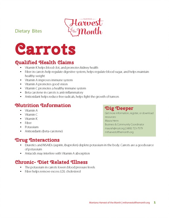 HOM Carrots Nutrition