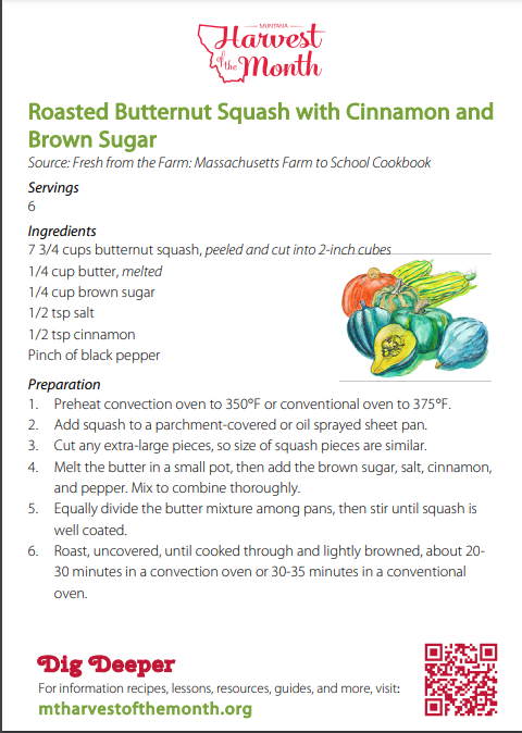 HOM Winter Squash Recipe - Roasted Squash with Cinnamon and Brown Sugar