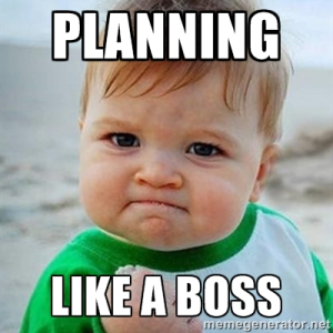 Boss baby meme saying Planning like a boss