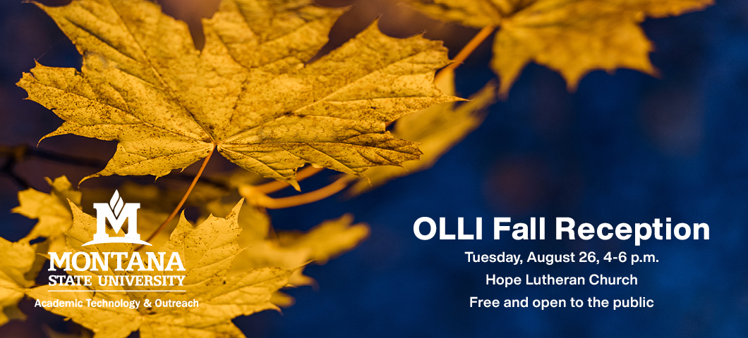 OLLI Fall Reception, Tuesday, August 26, 4-6 p.m. | Hope Lutheran Church | Free and open to the public